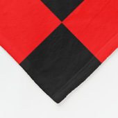 Red Black Checkered Karo Pattern Fleecedecke (Ecke)