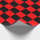 Red Black Checkered Karo Pattern Geschenkpapier (Ecke)