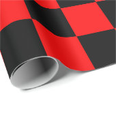 Red Black Checkered Karo Pattern Geschenkpapier (Rolleneckpunkt)
