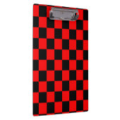 Red Black Checkered Karo Pattern Klemmbrett (Rechts)