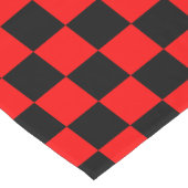 Red Black Checkered Karo Pattern Kurzer Tischläufer (Ecke)