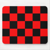 Red Black Checkered Karo Pattern Mousepad (Vorne)