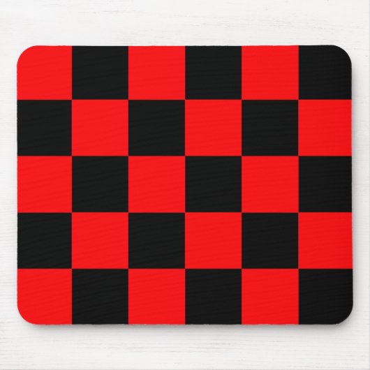 Red Black Checkered Karo Pattern Mousepad (Vorne)