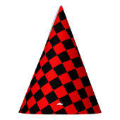 Red Black Checkered Karo Pattern Partyhütchen (Links)