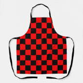 Red Black Checkered Karo Pattern Schürze (Vorderseite)