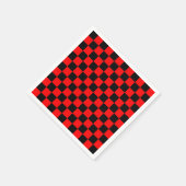 Red Black Checkered Karo Pattern Serviette (Ecke)