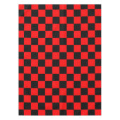 Red Black Checkered Karo Pattern Tischdecke (Vorderseite)