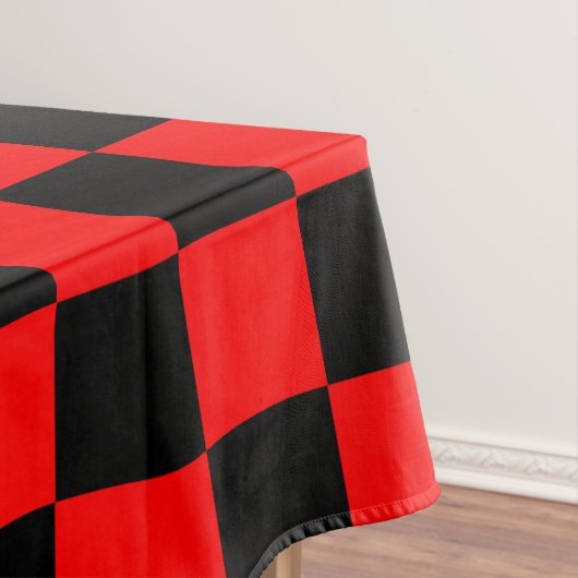 Red Black Checkered Karo Pattern Tischdecke (Beispiel)