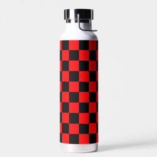 Red Black Checkered Karo Pattern Trinkflasche