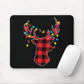 Red Black Christmas Geschenke Buffalo Karierte Hir Mousepad (Mit Mouse)