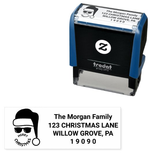 Red Black Christmas Holiday Party Permastempel (Beispiel)