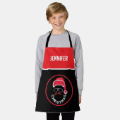Red Black Christmas Holiday Party Schürze (Getragen)