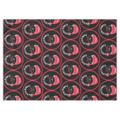Red Black Christmas Holiday Party Tischdecke (Vorderseite (Horizontal))