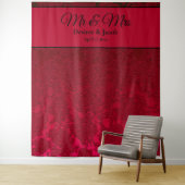 Red Black Christmas Wedding Winter Hintergrund Wandteppich (Beispiel)