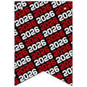 Red Black Class of 2025 Abschluss Hanging Banner (Zweite Fahne)