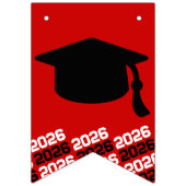 Red Black Class of 2025 Abschluss Hanging Banner (Erste Fahne)