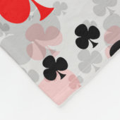Red Black Clover Club Abstraktes Muster Fleecedecke (Ecke)