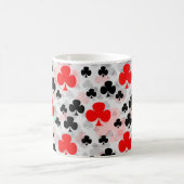Red Black Clover Club Abstraktes Muster Kaffeetasse (Mittel)