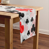 Red Black Clover Club Abstraktes Muster Kurzer Tischläufer (Beispiel)