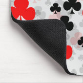 Red Black Clover Club Abstraktes Muster Mousepad (Ecke)