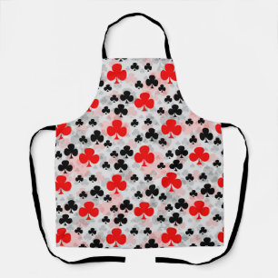 Red Black Clover Club Abstraktes Muster Schürze