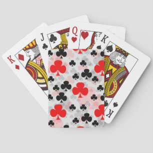 Red Black Clover Club Abstraktes Muster Spielkarten
