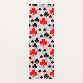 Red Black Clover Club Abstraktes Muster Yogamatte
