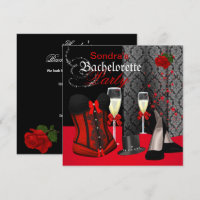 Red Black Corset Junggeselinnen-Abschied Shoes