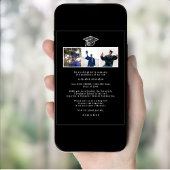 Red Black Crawfish Boil 3 Foto Graduation Party Einladung