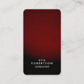 Red Black Creative Consultant Manager Visitenkarte (Vorderseite)