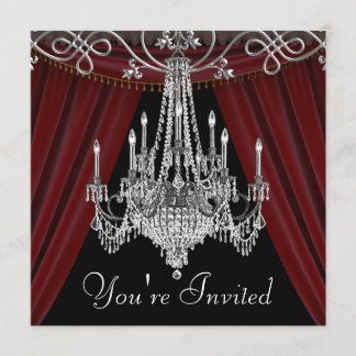 Red Black Cronier Party Einladungen