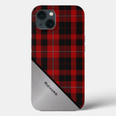 Red & Black Cunningham Tartan Kariert Case-Mate iPhone Hülle (Rückseite)