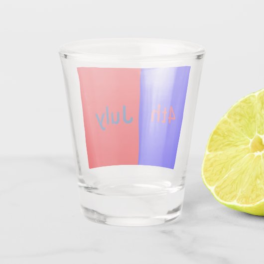 Red Black Day 4. july Hinzufügen Text einfach Schnapsglas (Rückseite)