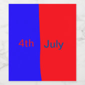 Red Black Day 4. july Hinzufügen Text einfach Weinetikett (Einzelnes Label)