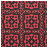 Red & Black Decorative Tribal Geometric Muster Stoff (Muster)