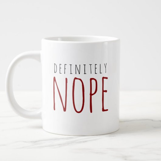 Red & Black definitiv nope Funny Coffee Tasse (Links)