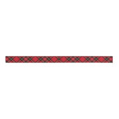 Red Black Diagonal Kariert 1,5 Zoll Ripsband (Vorderseite)