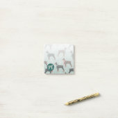 Red & Black Dobermans in Scarves Wintermuster Post-it Klebezettel (Auf Schreibtisch)