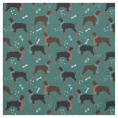 Red & Black Dobermans in Scarves Wintermuster Stoff (Muster)