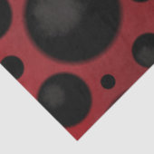 Red Black Dots Circles Funky Pattern Decoupage Seidenpapier (Detail)