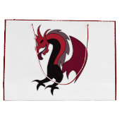 Red Black Dragon Mythical Creature Große Geschenktüte (Rückseite)