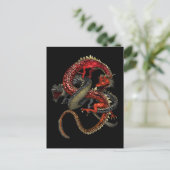 Red & Black Dragons Postkarte (Stehend Vorderseite)