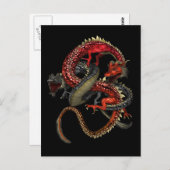 Red & Black Dragons Postkarte (Vorne/Hinten)