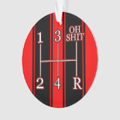 Red Black Dual Race Stripe Ornament (Vorderseite)