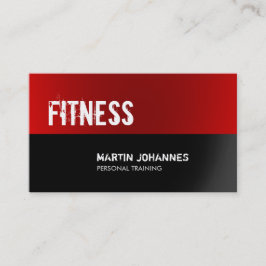 Red Black Fitness Personal Trainer Bodybuilding Visitenkarte