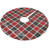 Red & Black Flannel Tartan Polyester Weihnachtsbaumdecke (Schrägansicht)