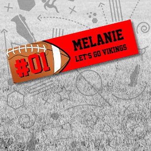 Red Black Football Team Autoaufkleber