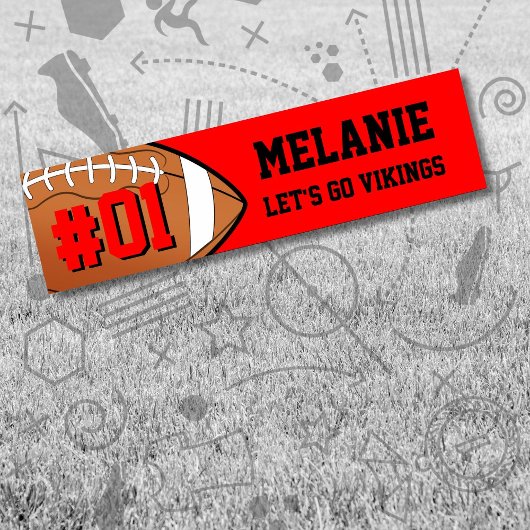 Red Black Football Team Autoaufkleber