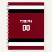 Red & Black Football Team Spiral Notizbuch (Vorderseite)
