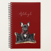 Red Black Frenchie Dog Planer (Vorderseite)